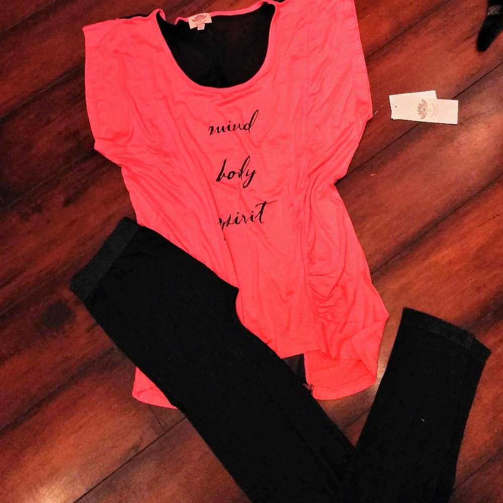 ! Pink Lotus Mind Body Spirit tee